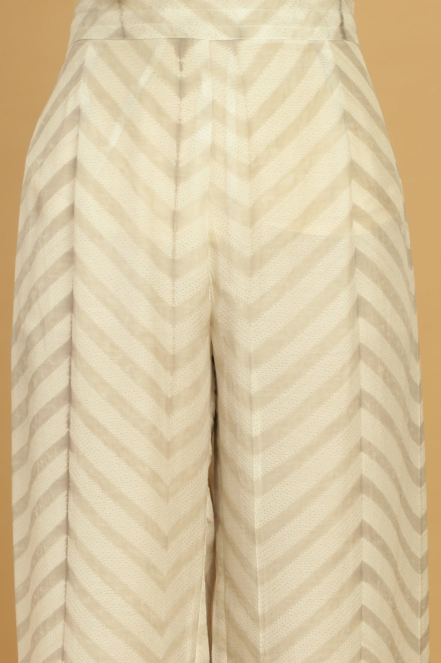 TAUPE COTTON SILK SHIBORI TUNIC SET