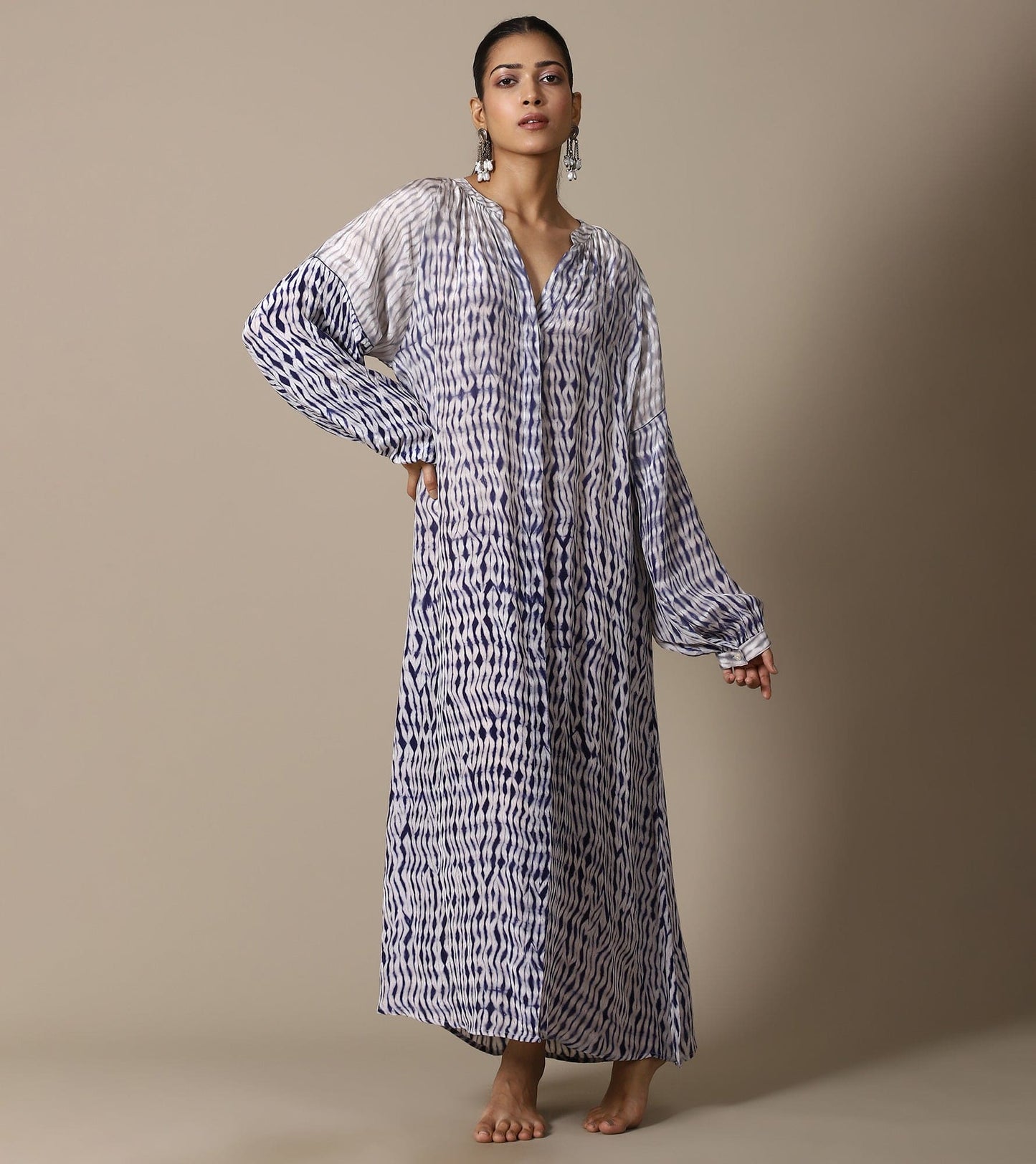 INDIGO SHIBORI DRESS