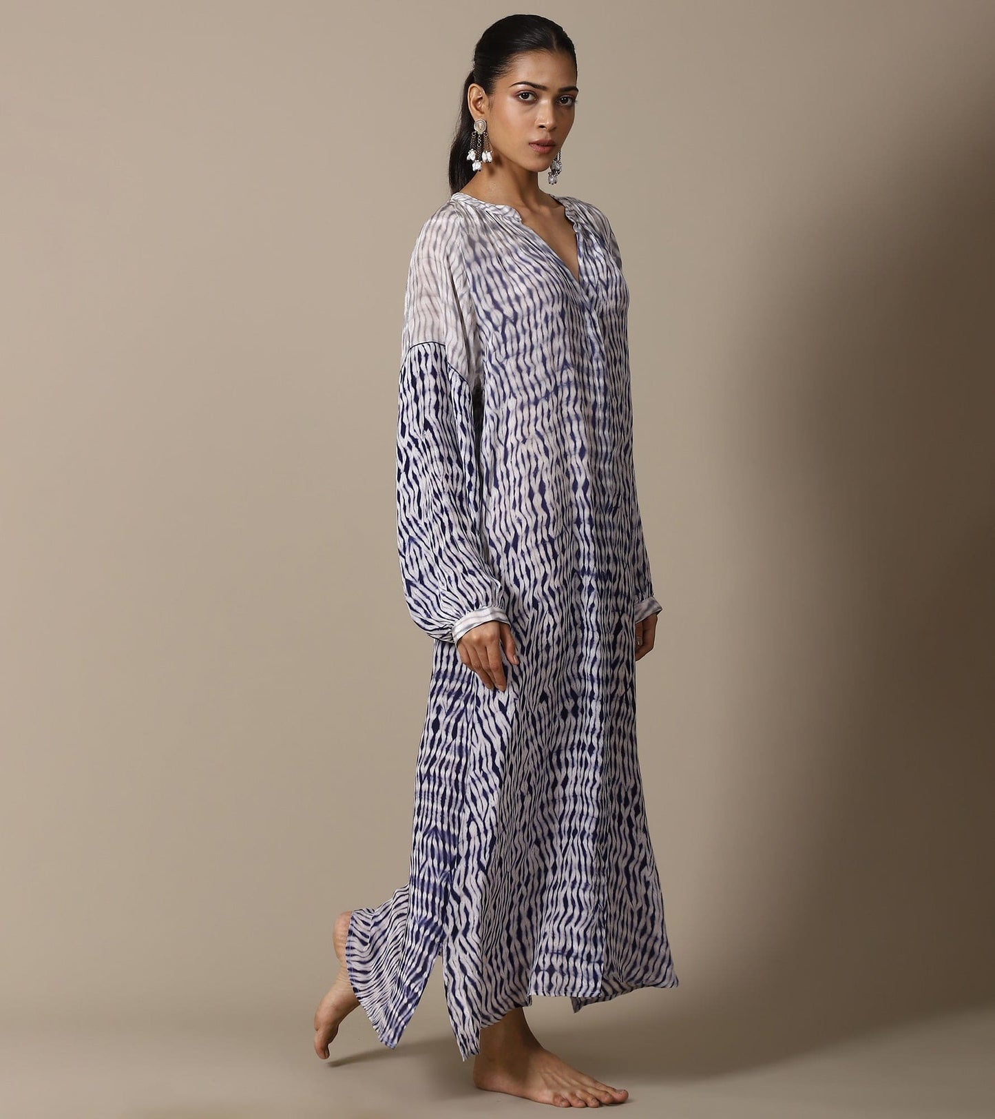 INDIGO SHIBORI DRESS