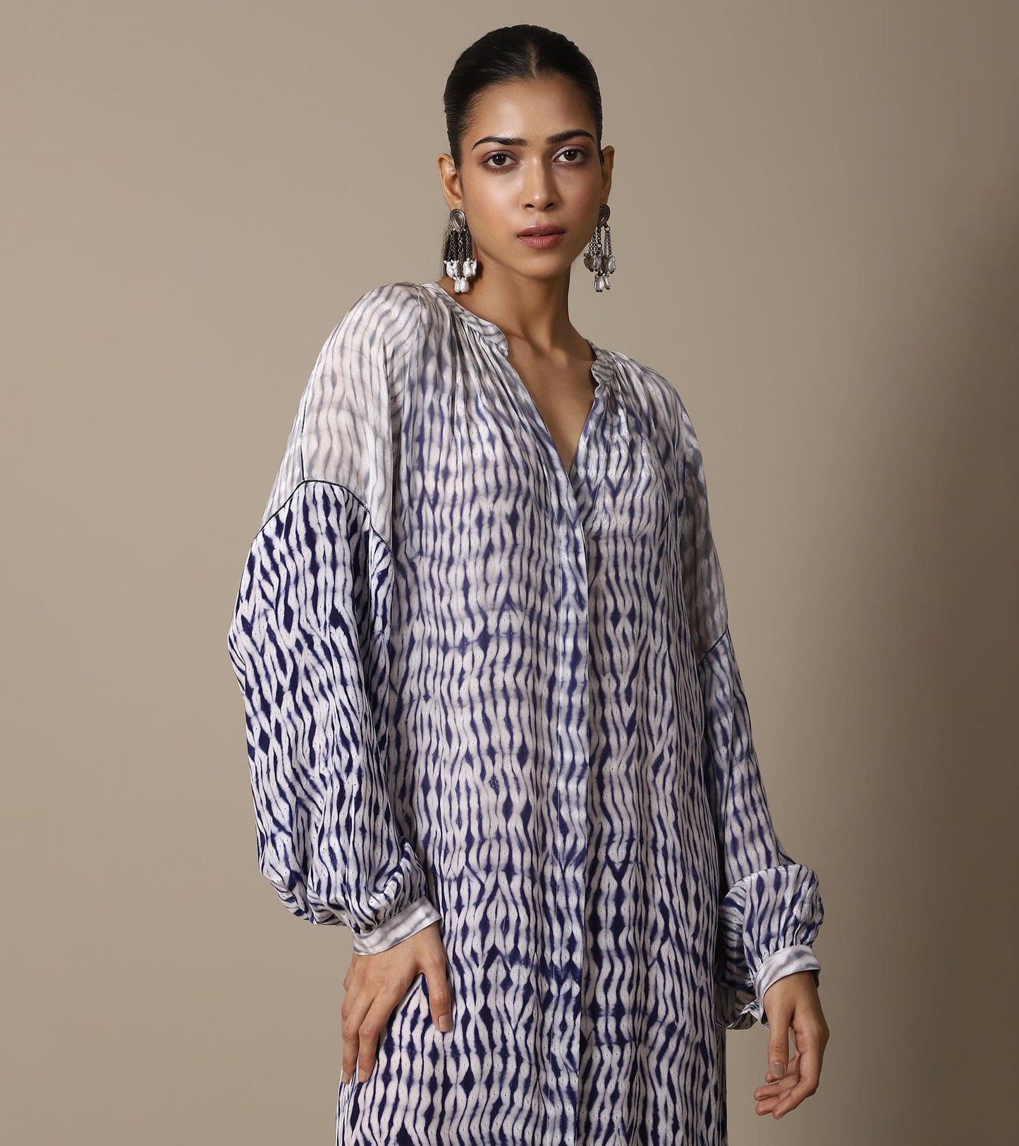 INDIGO SHIBORI DRESS