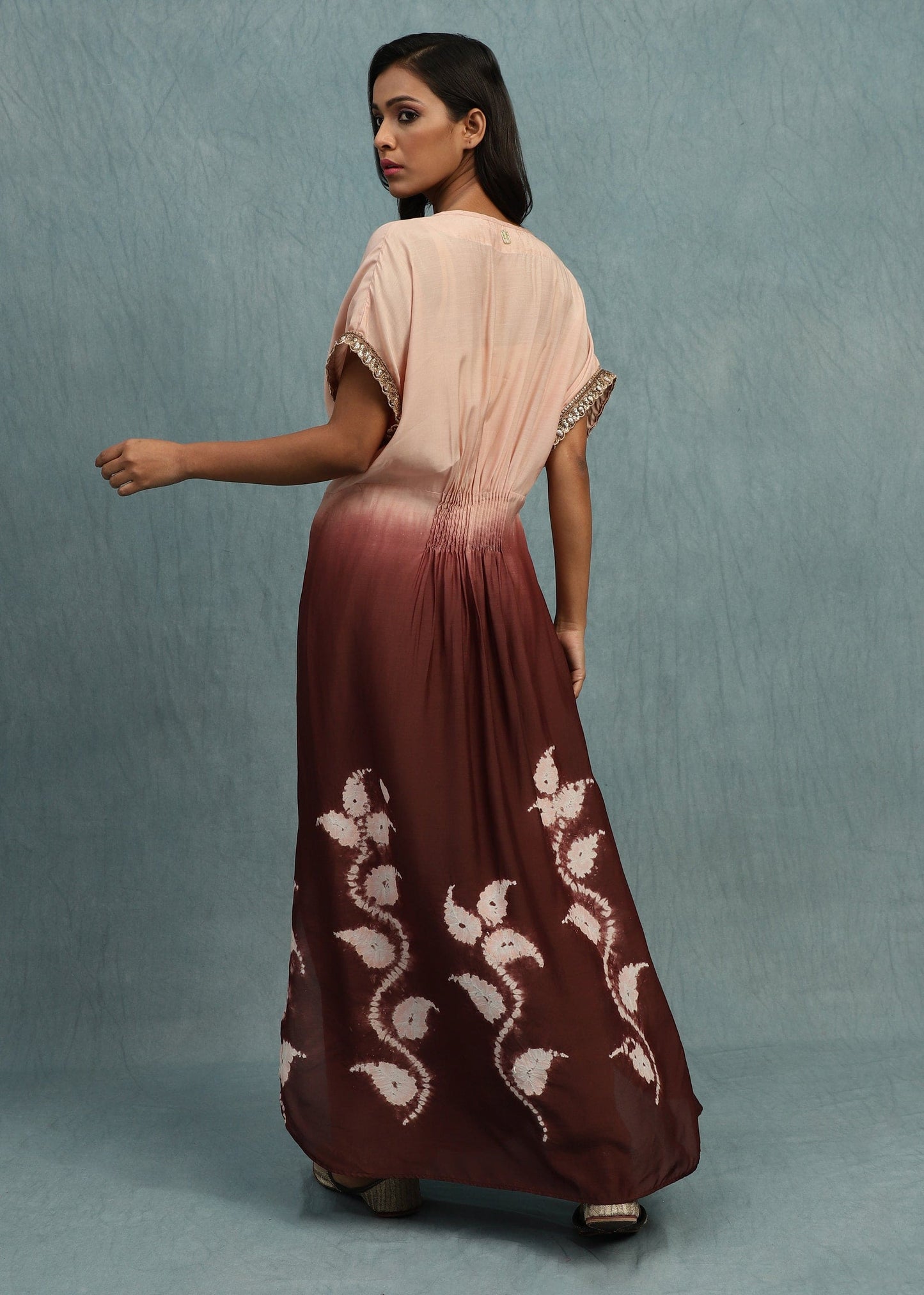 SHIBORI LEAF COTTON SILK TUNIC SETS