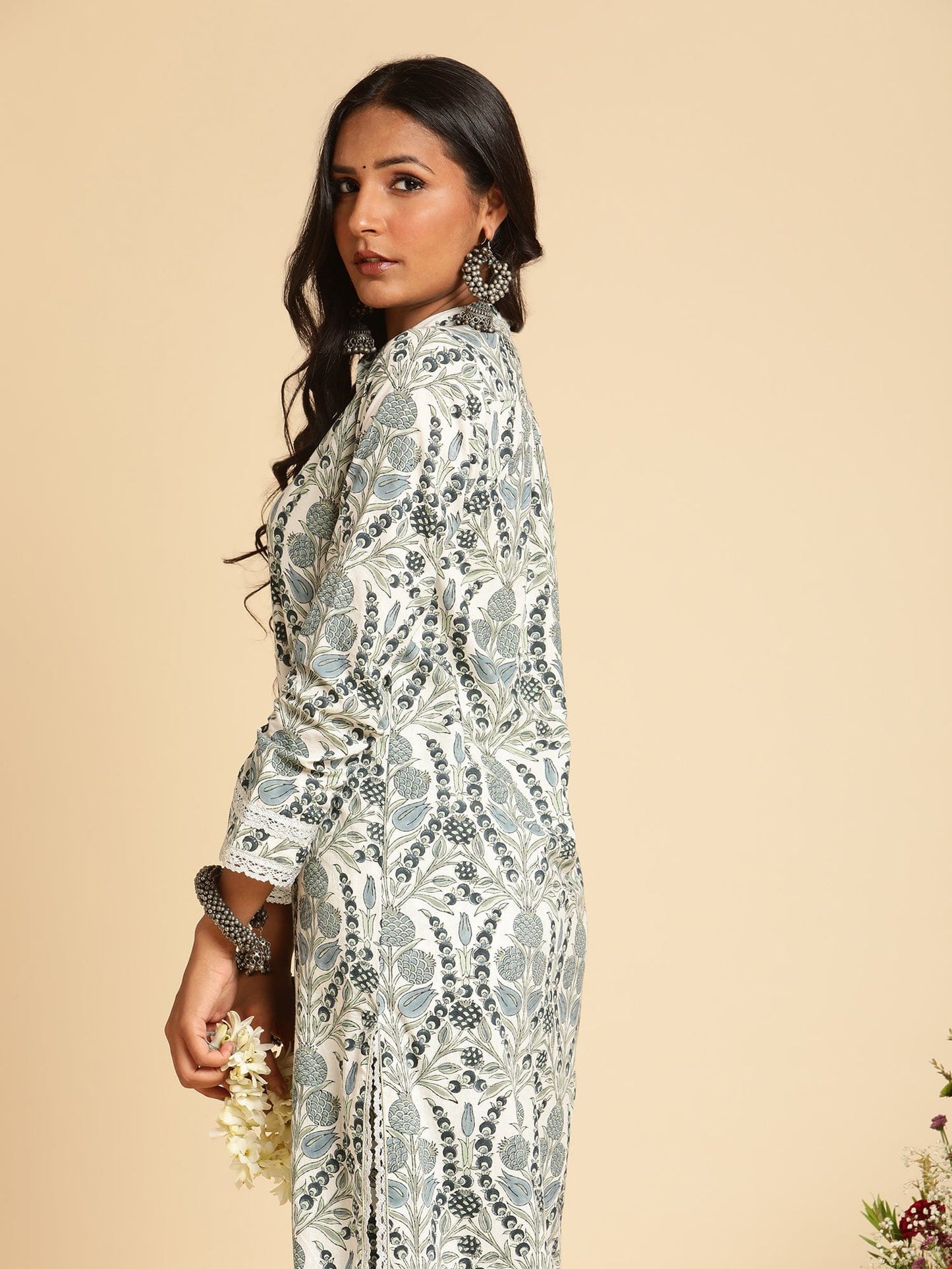 LNDIGO ANAAR ORGANIC COTTON HAND BLOCK PRINTED CO-ORDS SET