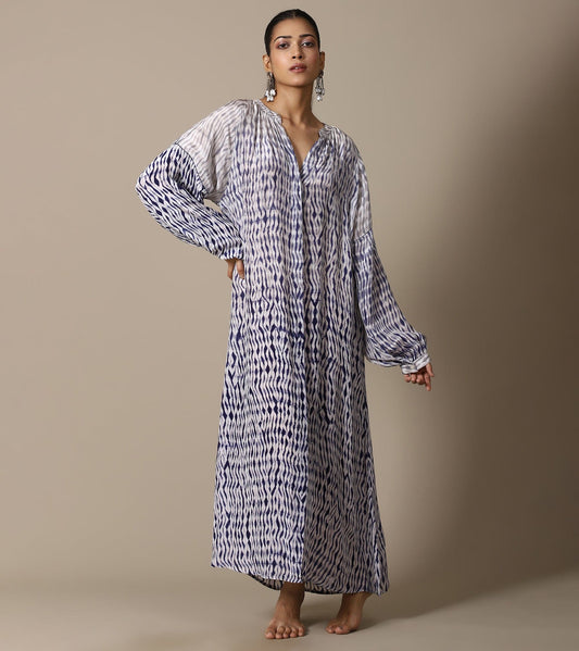 INDIGO SHIBORI DRESS