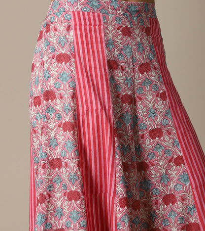 BLOCK BLUSH MARIGOLD KURTA & KALIDAR BOTTOM