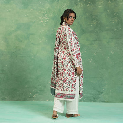 ORGANIC COTTON RED RANI CHINTZ KURTA SET (SET OF 3)