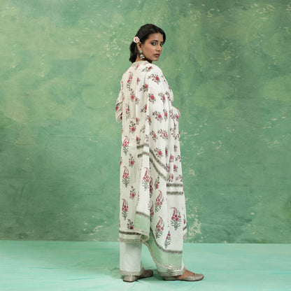 ORGANIC COTTON FUSCHIA PAISLEY BOOTIE KURTA SET (SET OF 3)