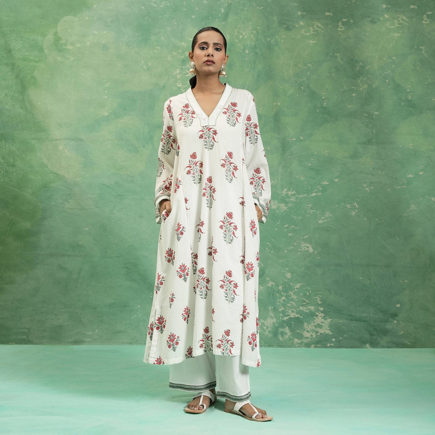 ORGANIC COTTON RED ANAAR TUNIC (SET OF 2)