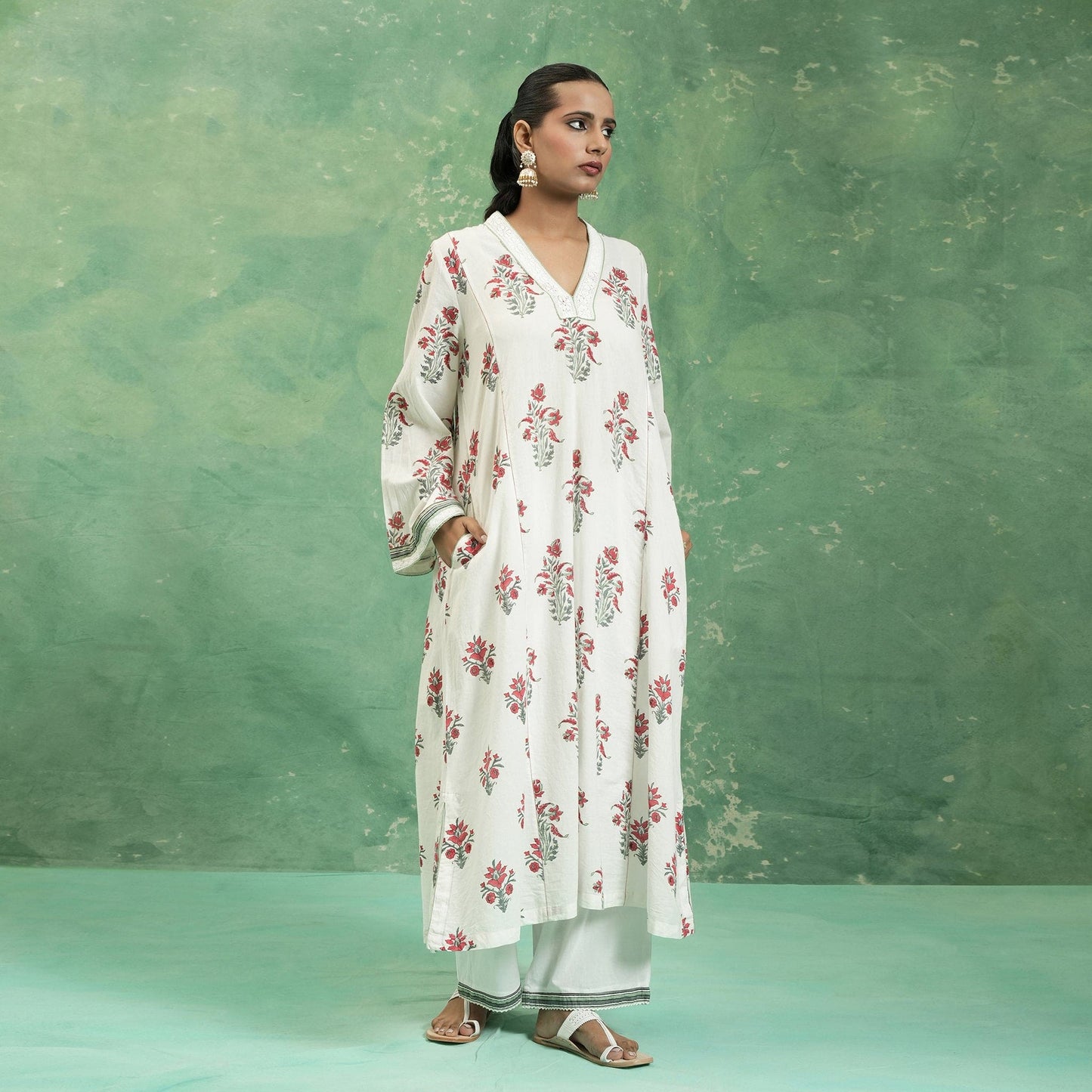 ORGANIC COTTON RED ANAAR TUNIC (SET OF 2)