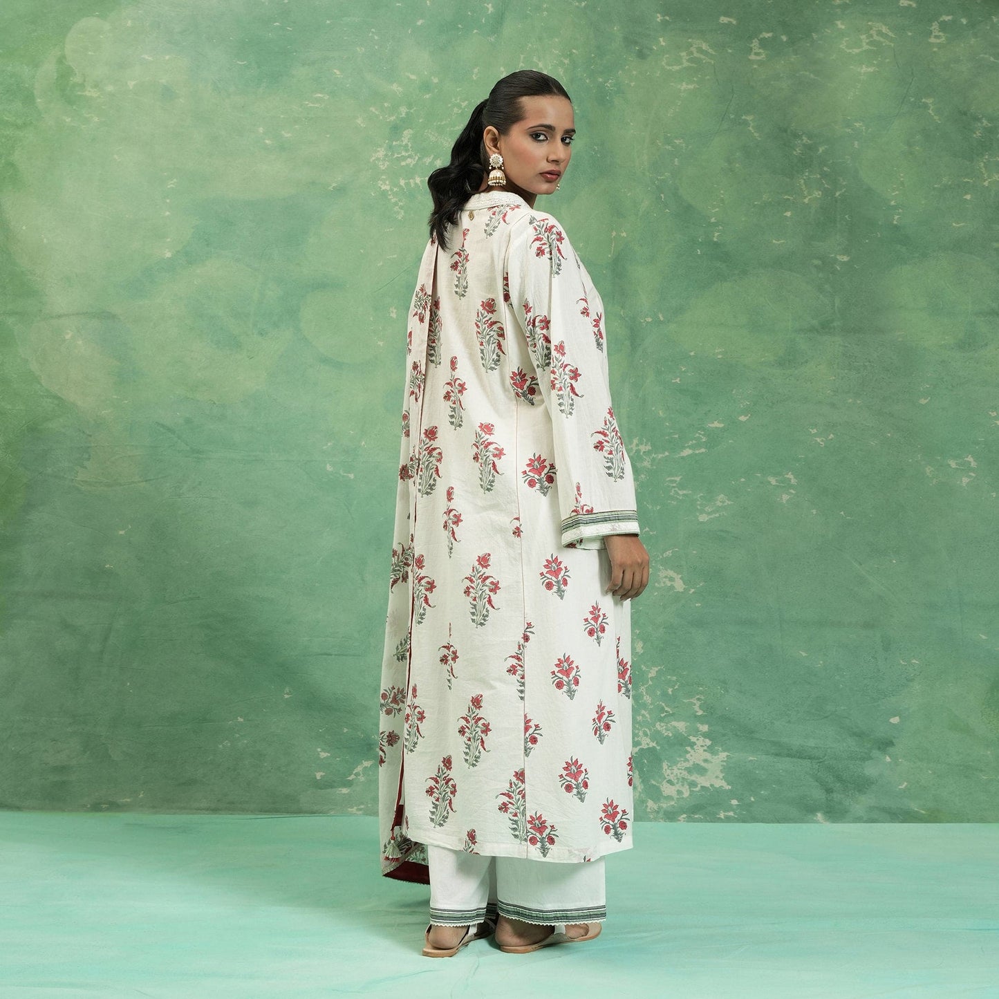 ORGANIC COTTON RED ANAAR KURTA SET (SET OF 3)