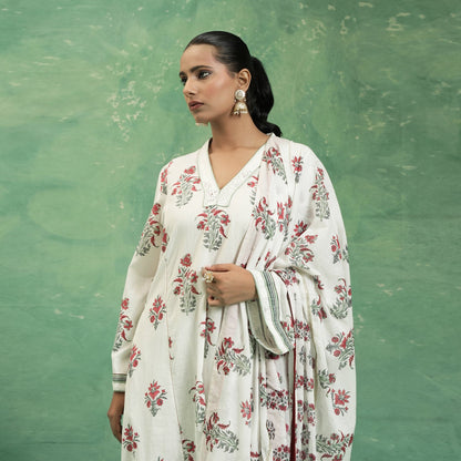 ORGANIC COTTON RED ANAAR KURTA SET (SET OF 3)