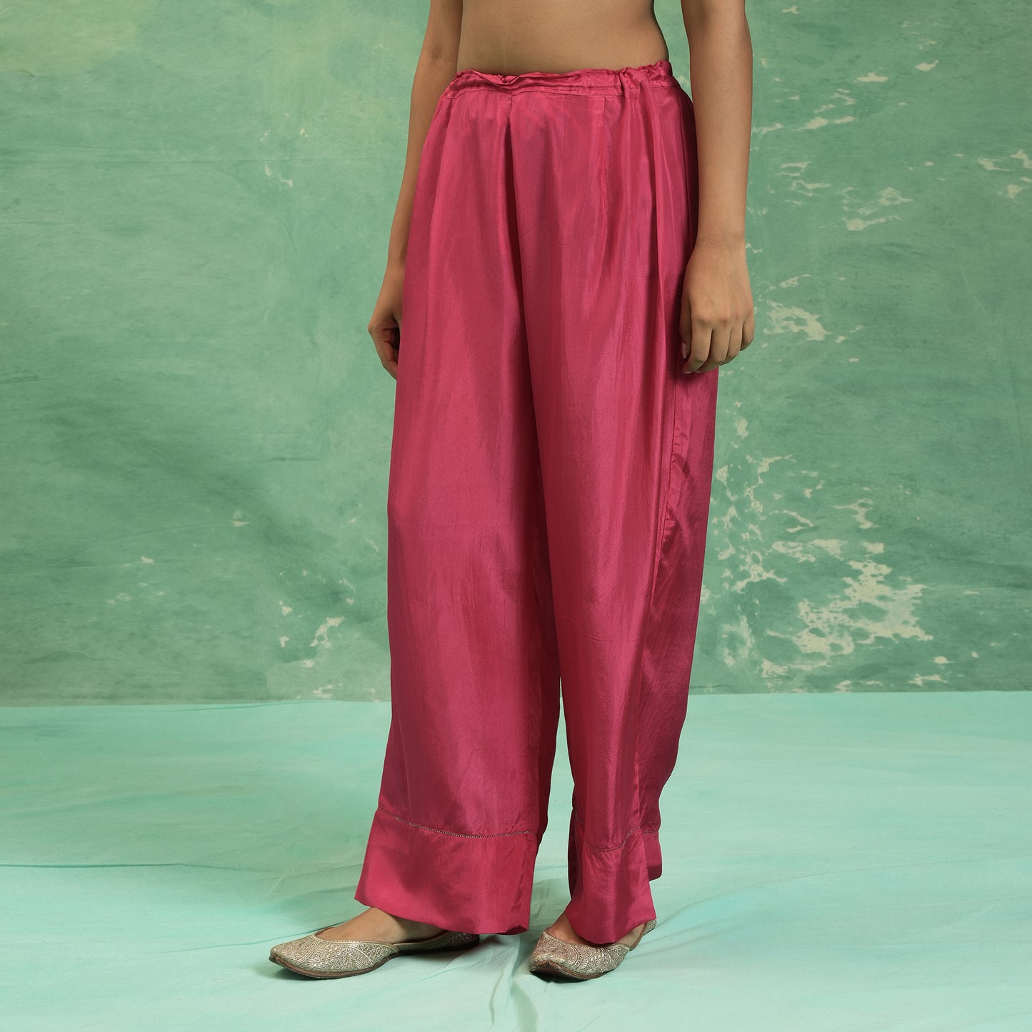 FUSCHIA SILK PINTUC TUNIC (SET OF 2)