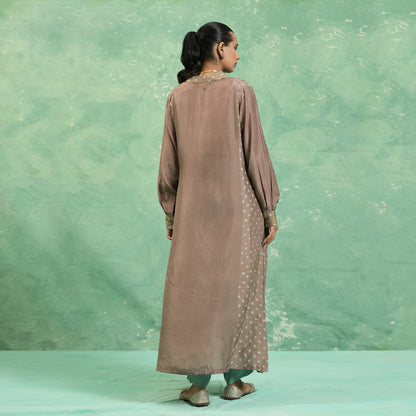 SILK TAUPE BANDHINI TUNIC (SET OF 2)